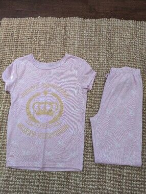 Juicy Couture Pink and Gold Girls Pajama Set
